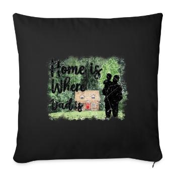 Fête des Pères - Coussin et housse de 45 x 45 cm - noir - Devant