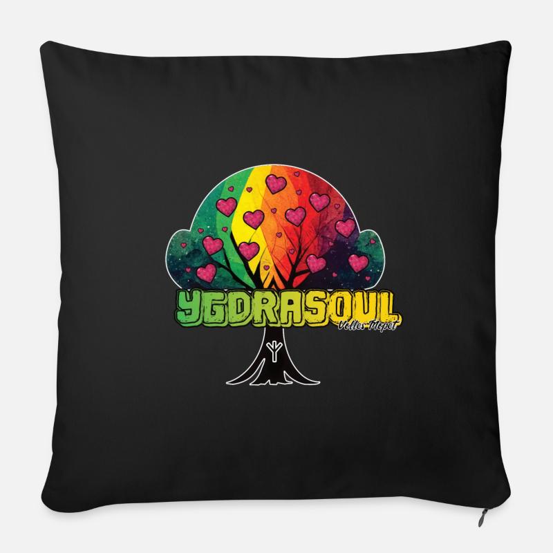 Ygdrasoul,Ygi,Yggdrasil VollesMopet, Algis - Sofakissen mit Füllung 45 x 45 cm - Schwarz