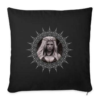 Shield Maiden Viking Warrior Middle Ages - Sofa pillow with filling 45cm x 45cm - black - Front