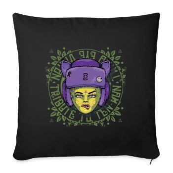 Third eye vision - Tribute to ten hun - Coussin et housse de 45 x 45 cm - noir - Devant