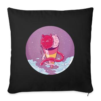 Lâche - Coussin et housse de 45 x 45 cm - noir - Devant