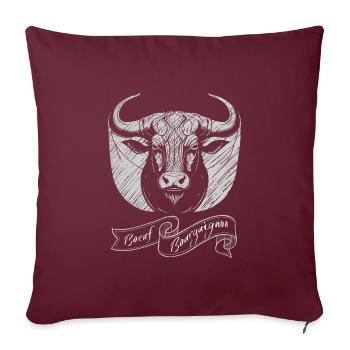 Beef bourguigon - Sofa pillow with filling 45cm x 45cm - burgundy - Front