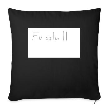 Fussball Beispiel - Sofakissen mit Füllung 45 x 45 cm - Schwarz - Vorne