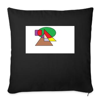 Février Designe - Coussin et housse de 45 x 45 cm - noir - Devant