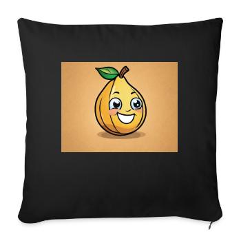 Pear - Sofa pillow with filling 45cm x 45cm - black - Front