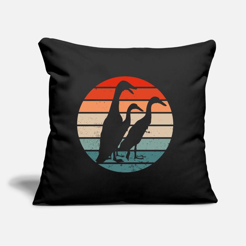 Élevage en cours d’exécution Canards bavards Coussin et housse de 45 x 45 cm