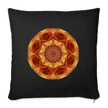 Mandala-Quantum 9 - Sofakissen mit Füllung 45 x 45 cm - Schwarz - Vorne