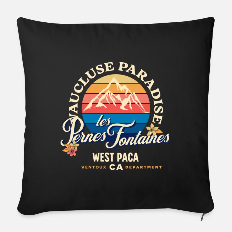 Vaucluse Paradise PERNES LES FONTAINES - Coussin et housse de 45 x 45 cm - noir