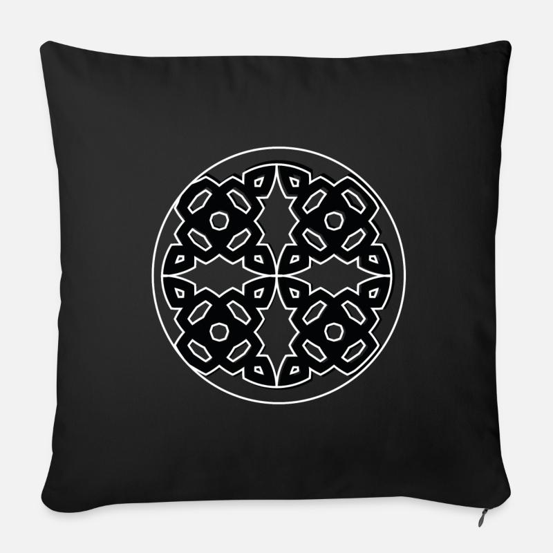 Tribal Muster - Sofakissen mit Füllung 45 x 45 cm - Schwarz