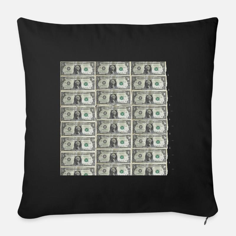 Dollar - Coussin et housse de 45 x 45 cm - noir
