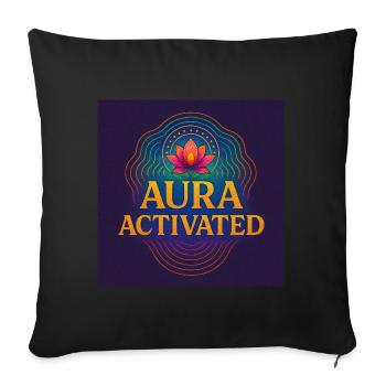 Aura Activated - Sofa pillow with filling 45cm x 45cm - black - Front