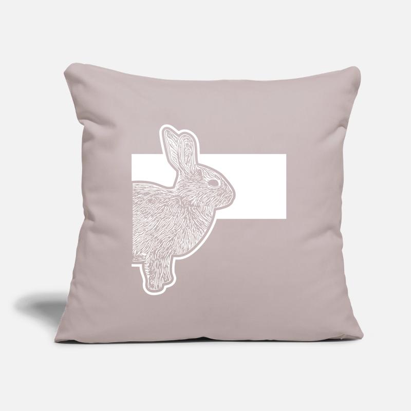 Cute Dwarf Rabbit Rabbit Breeder Sofa pillow with filling 45cm x 45cm