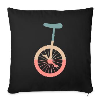 Roue de l’art cirque Idée cadeau - Coussin et housse de 45 x 45 cm - noir - Devant