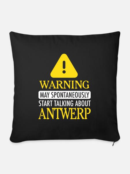WARNING!: Antwerp - Sofakissen mit Füllung 45 x 45 cm - Schwarz