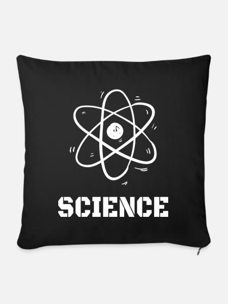 Physics: Science Atom - Sofakissen mit Füllung 45 x 45 cm - Schwarz