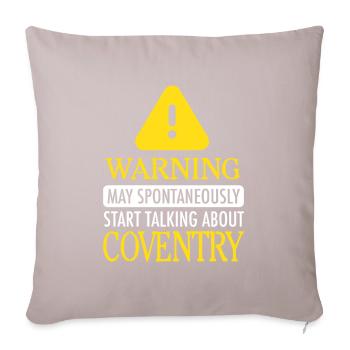 WARNING!: Coventry - Sofa pillow with filling 45cm x 45cm - light taupe - Front