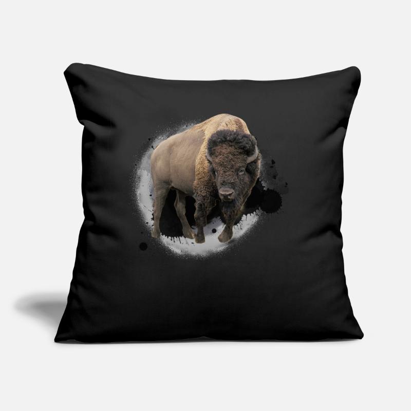 Bison buffalo cattle design illustration gift Sofa pillow with filling 45cm x 45cm