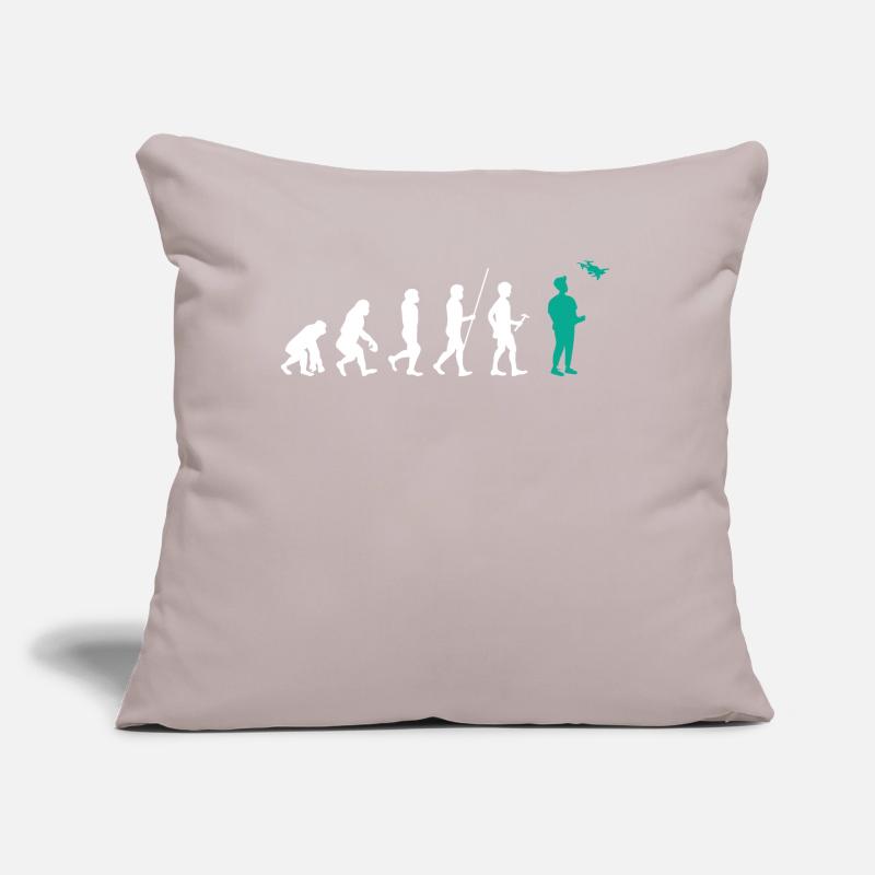 Funny evolution drone pilot drone pilot Sofa pillow with filling 45cm x 45cm