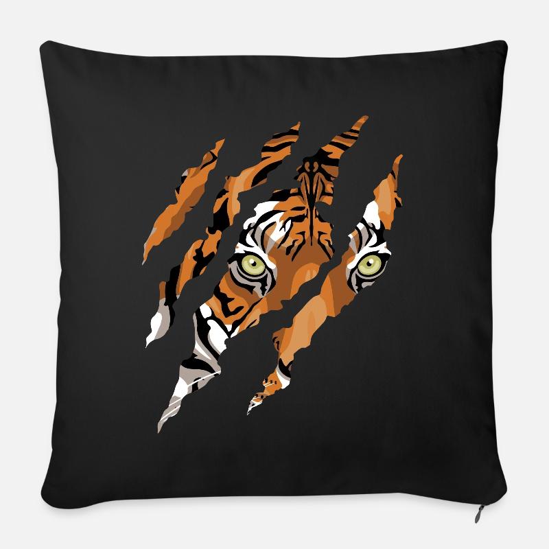 Tiger Krallen - Sofakissen mit Füllung 45 x 45 cm - Schwarz