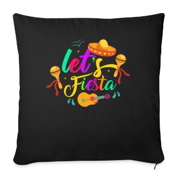 Let's Fiesta Mexico Mexiko Cinco De Mayo - Sofa pillow with filling 45cm x 45cm - black - Front