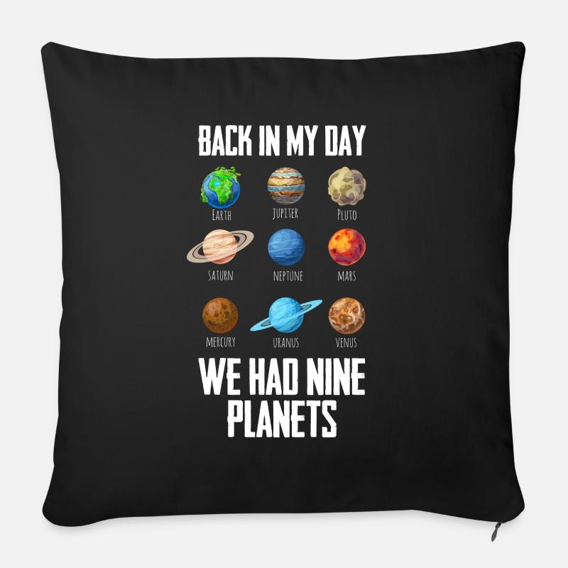 Astronomie Sonnensystem 9 Planeten Universum - Sofakissen mit Füllung 45 x 45 cm - Schwarz