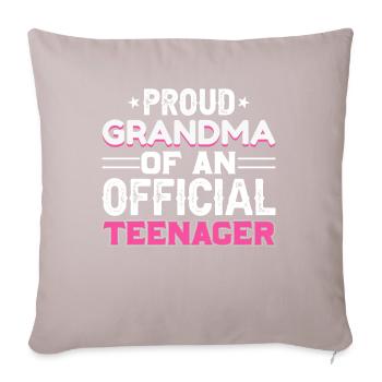 13e anniversaire Teen Girl Grandma - Coussin et housse de 45 x 45 cm - taupe clair - Devant
