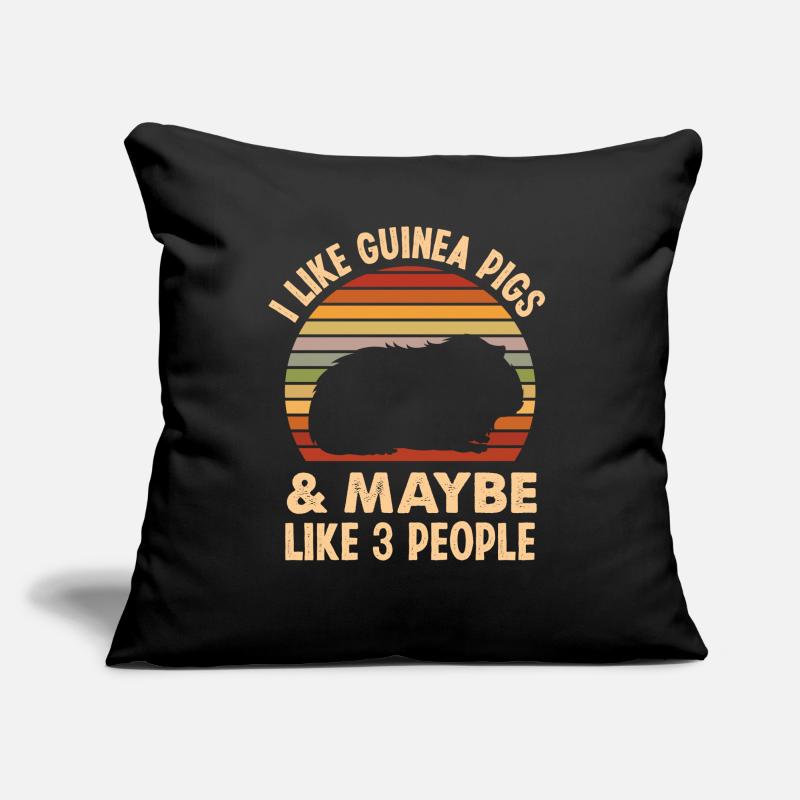 Drôle de cadeau de propriétaire de cochon d’Inde Coussin et housse de 45 x 45 cm