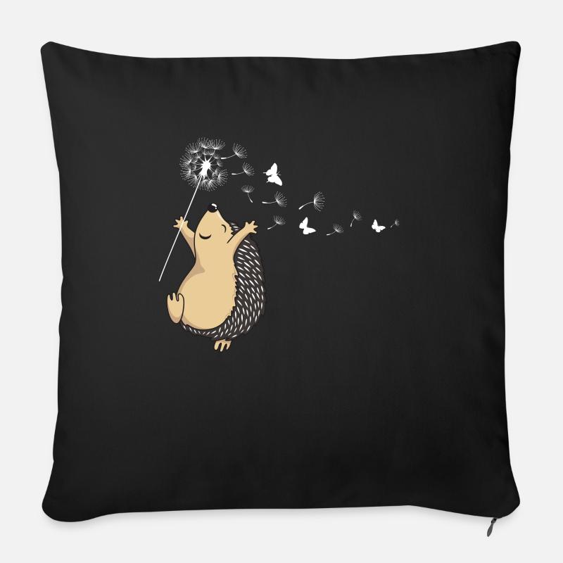 Igel Igel Igel - Sofakissen mit Füllung 45 x 45 cm - Schwarz