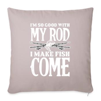 Fun Fishing Angler Fisherman Gift - Sofa pillow with filling 45cm x 45cm - light taupe - Front