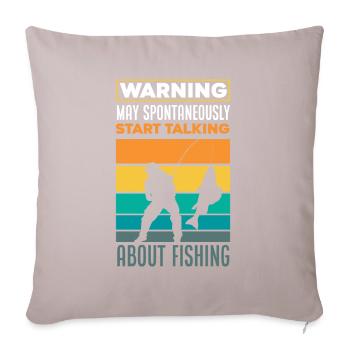 Fun Fishing Angler Fisherman Gift - Sofa pillow with filling 45cm x 45cm - light taupe - Front
