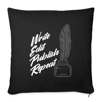 Auteur Auteur Drôle Auteur Cadeau - Coussin et housse de 45 x 45 cm - noir - Devant