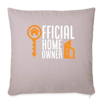 Homeowner Home Purchase Gift - Sofa pillow with filling 45cm x 45cm - light taupe - Front