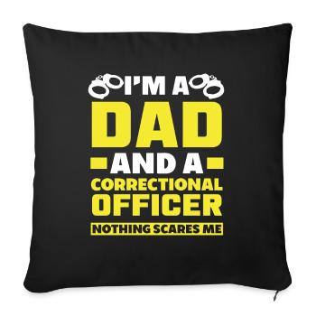 Prison Guard Correctional Officer - Sofa pillow with filling 45cm x 45cm - black - Front