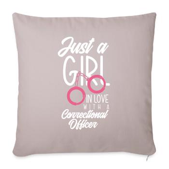 Prison Guard Correctional Officer - Sofa pillow with filling 45cm x 45cm - light taupe - Front