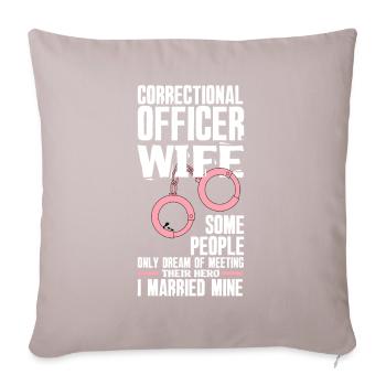 Prison guards Correctional officers - Sofa pillow with filling 45cm x 45cm - light taupe - Front