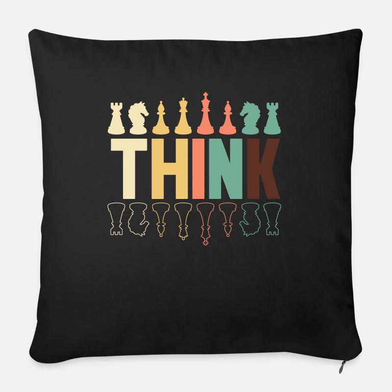 Funny Chess Player Chess Player Gift - Sofa pillow with filling 45cm x 45cm - black