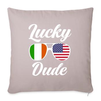 Irish Ireland St.Patrick's Day Gift - Sofa pillow with filling 45cm x 45cm - light taupe - Front
