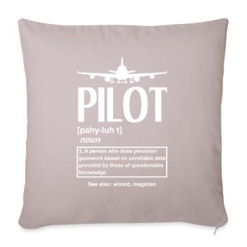Flugzeug Luftfahrt Pilot Lustiges Piloten Geschenk - Sofakissen mit Füllung 45 x 45 cm - helles Taupe - Vorne