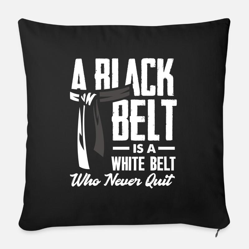 Jiu Jitsu Jiu Jitsu Jiu Jitsu - Coussin et housse de 45 x 45 cm - noir