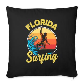 Florida - Sofa pillow with filling 45cm x 45cm - black - Front