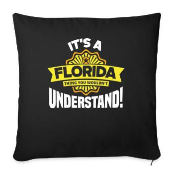 Florida - Sofa pillow with filling 45cm x 45cm - black - Front