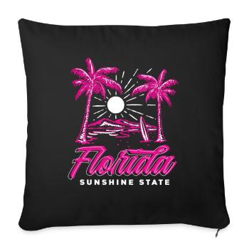 Florida - Sofa pillow with filling 45cm x 45cm - black - Front