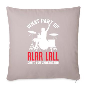 Drums Drummer Gift - Coussin et housse de 45 x 45 cm - taupe clair - Devant