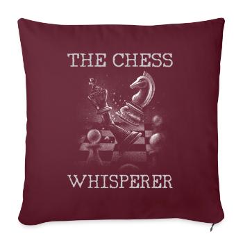 The Chess Whisperer - Sofa pillow with filling 45cm x 45cm - burgundy - Front