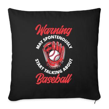 Funny Baseball - Sofa pillow with filling 45cm x 45cm - black - Front
