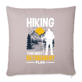 Funny Hiking Gift - Sofa pillow with filling 45cm x 45cm - light taupe - Front