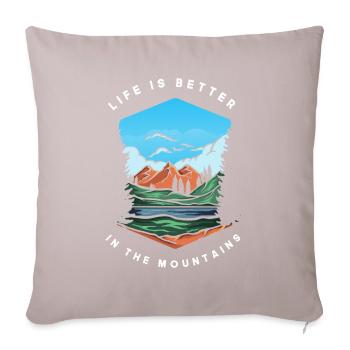 Funny Hiking Gift - Sofa pillow with filling 45cm x 45cm - light taupe - Front