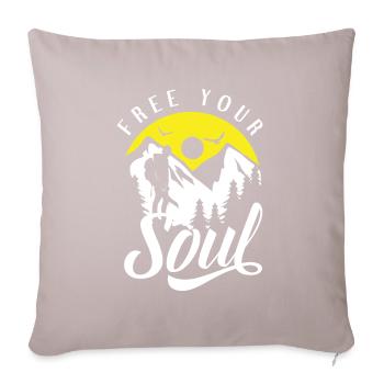 Funny Hiking Gift - Sofa pillow with filling 45cm x 45cm - light taupe - Front