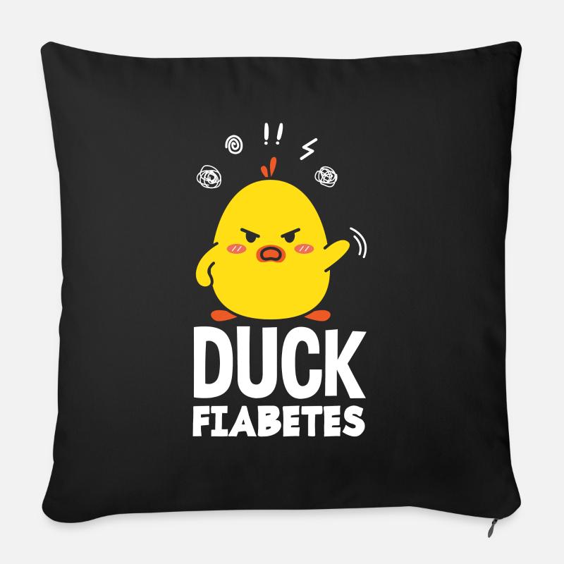 T1D Diabetes Type 1 Diabetic Gift - Sofa pillow with filling 45cm x 45cm - black