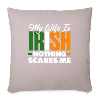 Drôle d’irlandais Irlande cadeau - Coussin et housse de 45 x 45 cm - taupe clair - Devant
